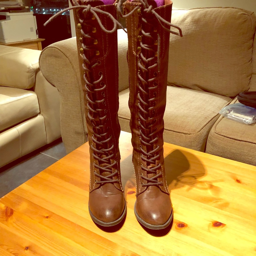 Madden Girl Laurenn Lace Up Boots